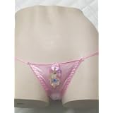 Satin Look Lycra Tie on the Side Thong,Pink