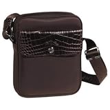 Longchamp Planetes Mini Messenger Bag, Ebony Croc