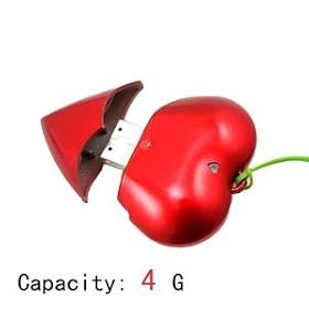 4GB Heart-shaped USB Flash Drive (Red)