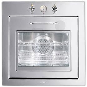 Smeg Piano Design FU675 24 Single Electric Wall Oven with 2.13 cu. ft. Multifunction... by Clocks