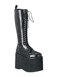 Black Demona Lace Up Platform Boot - MENS 7