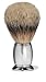 Engraved Nickel The art of shaving manufactures and handcrafts each Shaving Brush using only the finest badger hair available. All os our brush handles are designed for elegance and durability, as well as for their comfortable shape. The Art of Shavi