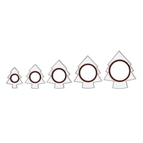 Cuisipro Snap Fit Cookie Cutters Set of 5, Holiday Tree Shapes