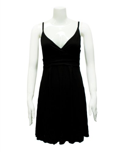 Ladies Black Spaghetti Strap Casual Dress