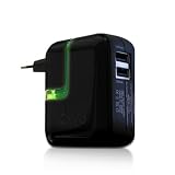 Produkt-Bild: WorldPower III (schwarz) USB-Ladeger&auml;t speziell f&uuml;r Apple iPad 2, iPhone 4 und weitere Apple devices