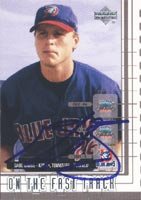 Gabe Gross, Tennessee Smokies - Blue Jays Affiliate, 2002 Upper Deck On The Fast Track Autographed Card
