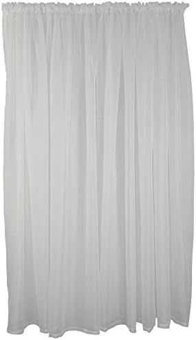 TEAL &amp; WHITE 9 PIECE VOILE SET 72" 183CM ROD POCKET CURTAINS DRAPES &amp; SWAGS