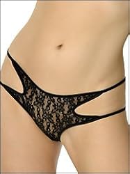 Stretch Lace Crotchless Panty