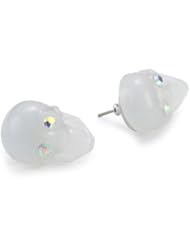 Tarina Tarantino "Classic" Clear Lucite Skull Post Earrings