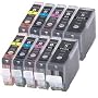 CLI-8 / PGI-5 WITH CHIP - 10 Item Multipack Canon Compatible Ink Cartridges for Canon Pixma iP4200 iP4300 iP4500 iP5100 iP5200 iP5200R iP5300 MP500 MP530 MP600 MP600R MP610 MP800 MP800R MP810 MP830 MP960 MP970 9000 - CLI8/PGI5 (Contains: any comnination of CLI-8C, CLI-8Y, CLI-8M, CLI8BK, PGI-5BK) - Latest Chip Installed, Ready For Use, No Fuss!