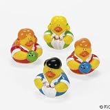 12 Bowling Rubber Ducky Party Favors