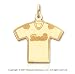 14k Yellow Gold Sporty Miami Dolphins T-Shirt Pendant