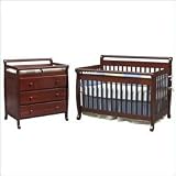 DaVinci Emily 4-in-1 Convertible Wood Baby Cherry Crib Set w, Toddler Rail