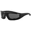 Bobster Foamerz 2 Adult Wrap Around Sports Sunglasses - Black/Smoke