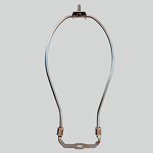 ONEPRE 8 Inch Heavy Duty Lamp Harp Fitter For Lamp Shades,Polished Nickel, Chrome, More Sizes Available