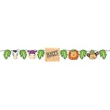 Creative Converting Safari Adventure Circle Ribbon Banner, Multicolor