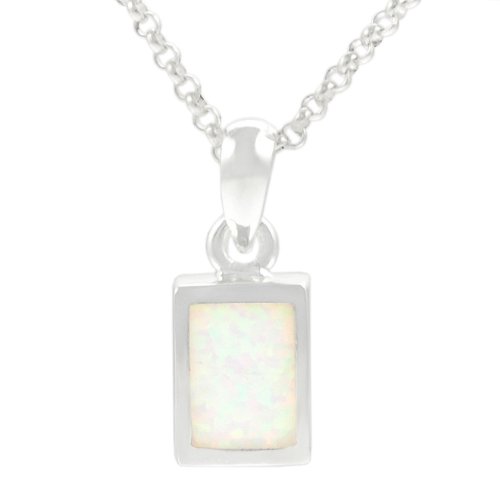 Sterling Silver with White Opal Necklace