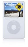iPod Video Silicone Case for 30GB, 60GB, 80GB - 10 Colors w/Lanyard (60GB, Clear White)