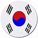 South Korea Flag Round Mouse Pad