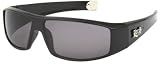 Locs Rectangular Acrylic Frame Smoke Lens Fashion Sunglasses with Silver Tipped Arms ( Choose from 2 Colors )