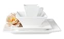 Quadra White Porcelain 16 Piece Dinner set