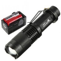 UltraFire CREE XML T6 LED ZOOMABLE Flashlight Torch Lamp 2* 18650 KIT