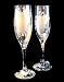 Bride's Heirloom Design - Hand Painted - Matching Set of Toasting Flutes - 6 oz.
