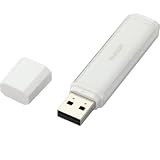 ELECOM USB�t���b�V�� NU 8GB PASS�Z�L�����e�B�@�\�t �z���C�g MF-NU2A08GWH