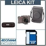 Leica D-Lux 5 Titanium (Limited Edition) with Dedicated Leather Case - Bundle - - with 16 GB SD Memory Card, USB 2.0 SD Card Reader