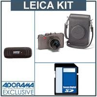 Leica D-Lux 5 Titanium (Limited Edition) with Dedicated Leather Case - Bundle - - with 16 GB SD Memory Card, USB 2.0 SD Card Reader