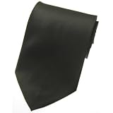 New Mens Solid Color Black Necktie Neck Tie