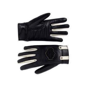 Harley-Davidson® Women's Cream City Full Finger Leather Gloves. Appliqué. 98348-09VW