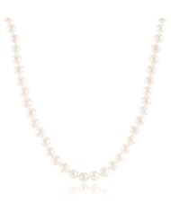 Sterling Silver Freshwater Cultured Pearl Necklace (6.5-7mm), 18"
