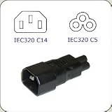 Plug Adapter IEC 60320 C14 Plug to IEC 60320 C5 Connector 10a/250v Block Adapter