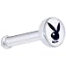 White Black Playboy Rabbit Head Nose Bone