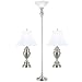 Hunter Lighting Lauren Brushed-Steel Three-Lamp Multi-Pack