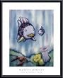 Art Poster Metal Framed Print - Rainbow Fish and the Little Blue Fish - Artist: Marcus Pfister- Poster Size: 19 X 15