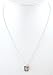 Small Rectangular Cut Out Heart Pendant in Sterling Silver with Coral Bead Accent on an 18" Sterling Box Chain, #8308 image 4