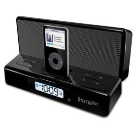 Click here to buy IHOME IH27B Portable Alarm Clock Speaker System for iPod - 1 ea.