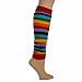 VIBRANT MULTI COLOR RAINBOW STRIPED LEG WARMERS