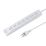 サンワサプライ アウトレット 電源タップ 2P 7個口 5m 抜け止め 一括集中スイッチ サージガード内蔵 マグネット付き TAP-MG27FN2-5 箱にキズ、汚れのあるアウトレット 品です。