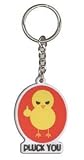 Rude Chick Keychain #2-Pluck You