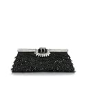 Review Maddalena Marconi  / Maddalena Marconi Black Beaded Evening Clutch w/Chain Strap
