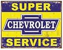 Desperate Enterprises Super Chevy Service Collectible Metal Sign, Model# 1355