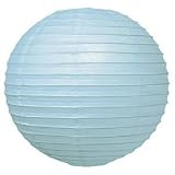 Parallel Ribbed Ice 12-Inch Round Paper Lantern