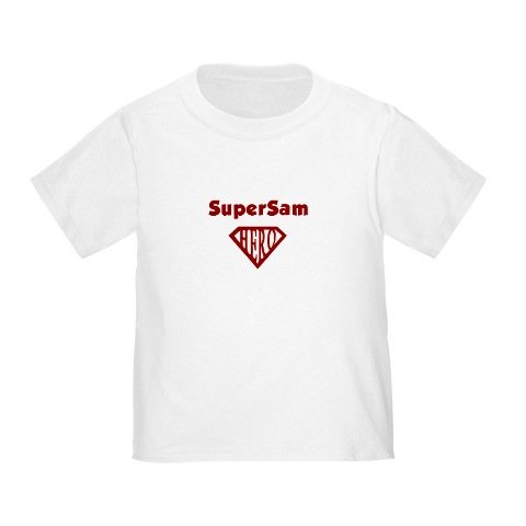 Personalized SuperSam Sam Superman Hero Baby Infant Toddler Kids Shirt   Birthday Collection