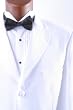 Men's Single Breasted Three Button White Tuxedo
