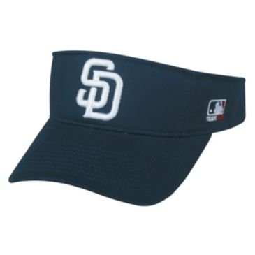 MLB ADULT San Diego PADRES Home Navy Blue VISOR Adjustable Velcro TWILL