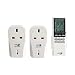 Home Easy Remote Controlled Double Sockets White +timer Remo