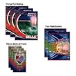 BUFFALO BILLS Logo School Combo 8 Pack - (3) Two Pocket PORTFOLIOS (2) One-Subject NOTEBOOKS (3) MEMO BOOKS